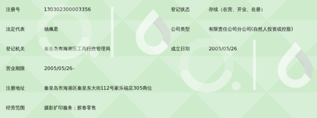 秦皇岛市薇薇新娘婚纱摄影第一分公司